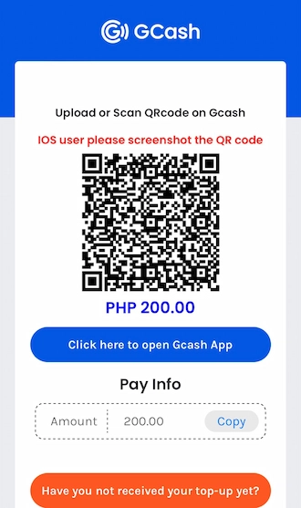 Step 5: pay by scanning the code on your GCash wallet.